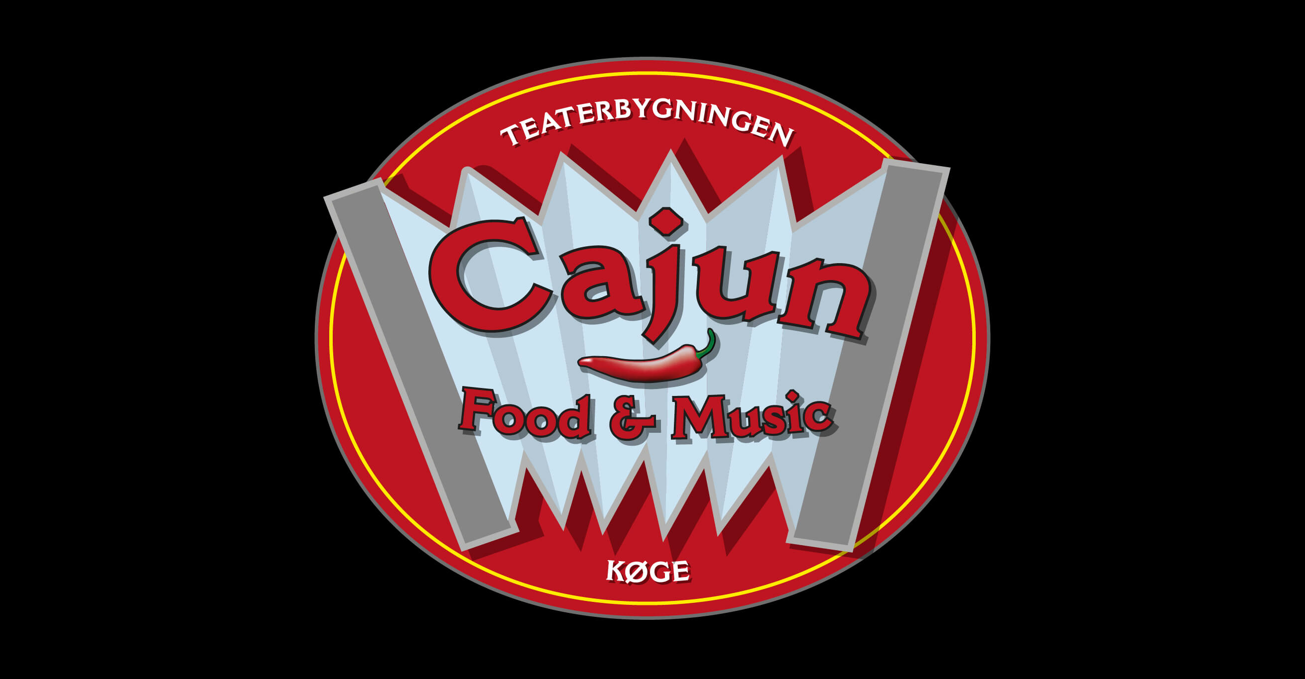 cajun food and music i bygningen paa teaterbygningen i koege